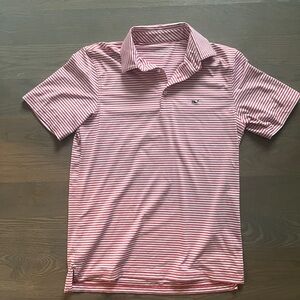 Vineyard Vines Men’s Striped Polo Shirt - Red & White
